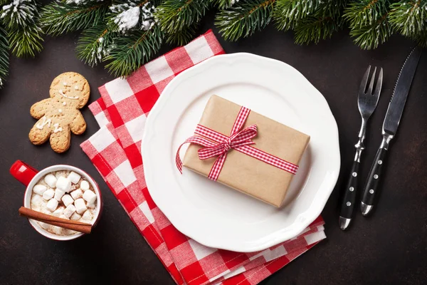 크리스마스 접시 및은 제품 — 스톡 사진