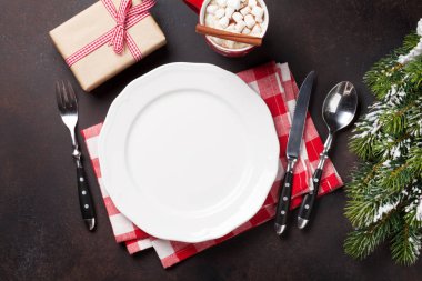 Noel akşam yemeği gümüş
