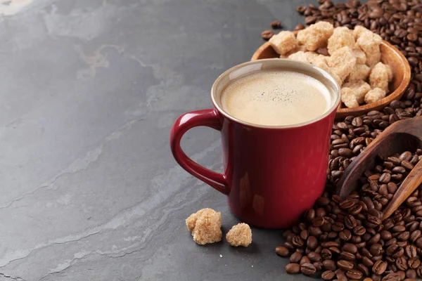 Káva, boby a cukr — Stock fotografie