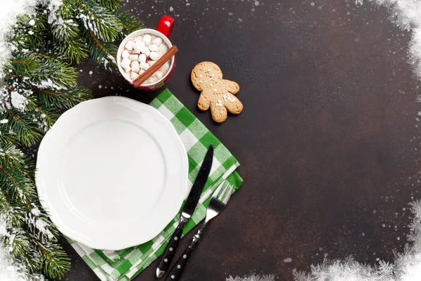 Cena de Navidad cubiertos —  Fotos de Stock