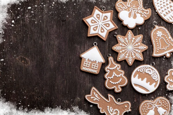 Fond avec biscuits au pain d'épice — Photo