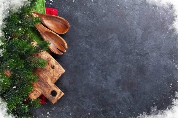 Weihnachtstisch mit Utensilien — Stockfoto