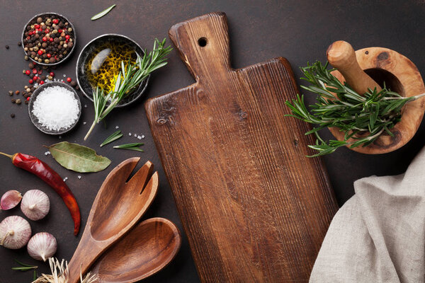 Herbs, spices and utensils