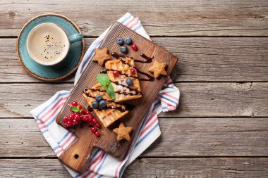 Kahve waffle ve tatlılar