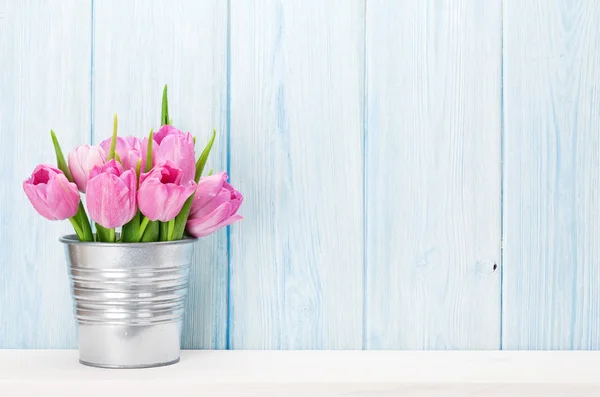 Fresh pink tulip flowers bouquet — Stock Photo, Image