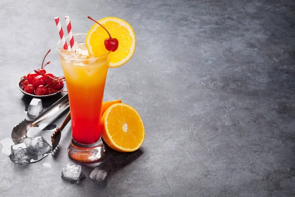 Cocktail de Tequila Sunrise — Fotografia de Stock