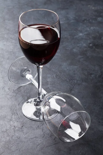 红葡萄酒杯 — 图库照片