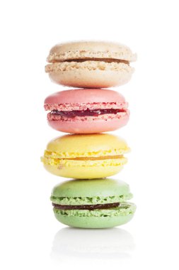 renkli macaroons yığını