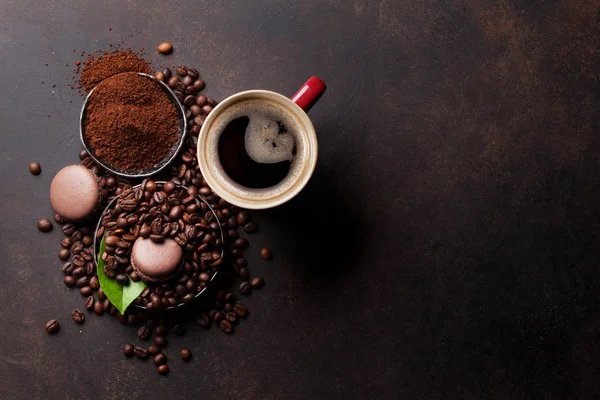 Kahve fincanı, fasulye, çikolata