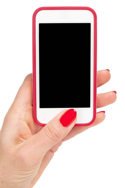 Hand holding a smartphone — Stock Photo, Image