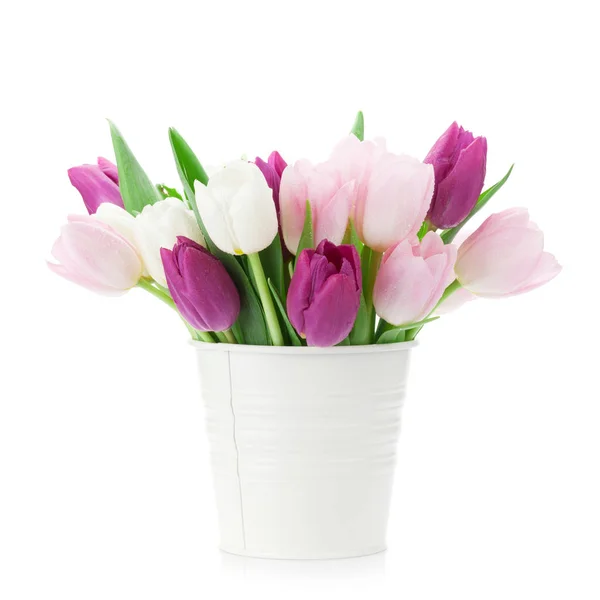 Цветной букет тюльпанов — стоковое фото