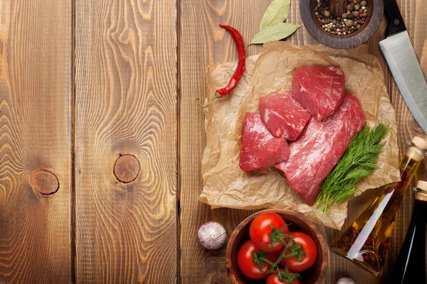 Raw fillet beef steak — Stock Photo, Image