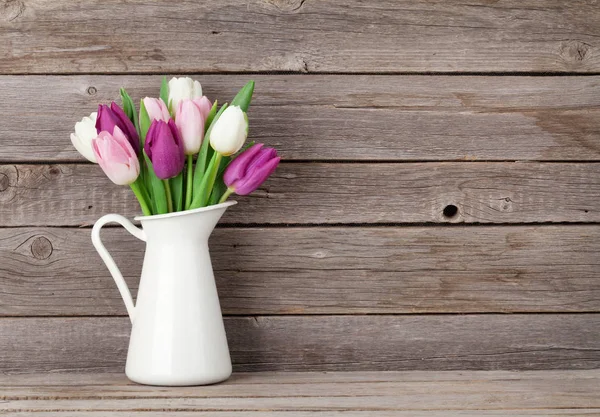 Kleurrijke tulpen boeket — Stockfoto