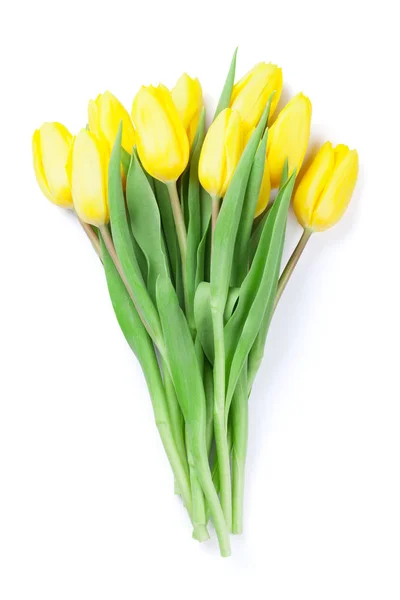 Easter card with yellow tulips — Stock Photo, Image