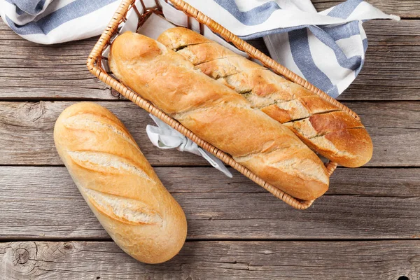 Fresh bread on table — Stock Photo, Image