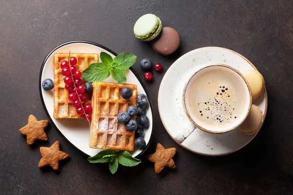 Caffè, dolciumi e cialde — Foto Stock