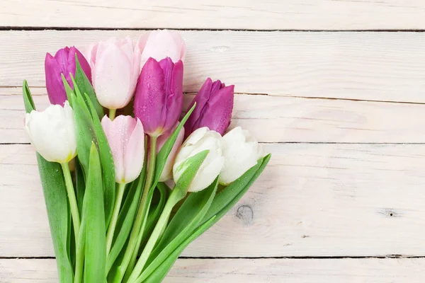 Kleurrijke tulpen boeket — Stockfoto