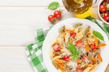 renkli penne makarna 