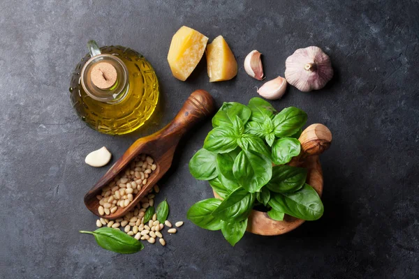 Pesto sauce ingredients — Stock Photo, Image