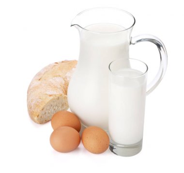 süt, yumurta ve ekmek