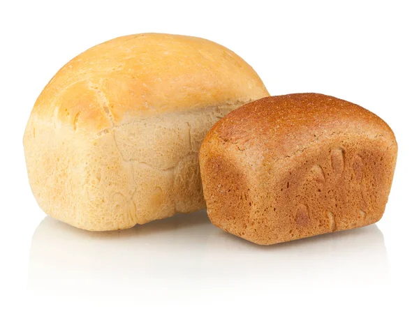 白色和褐色面包 — 图库照片