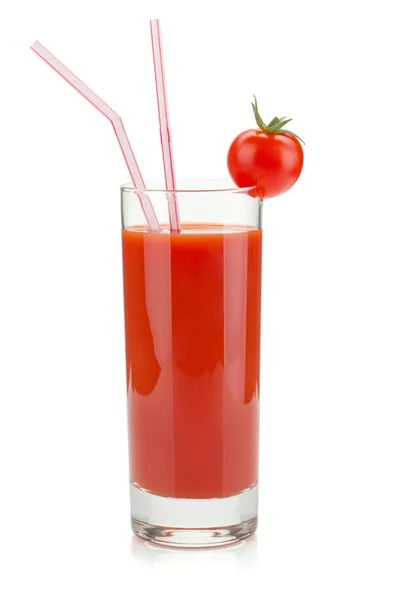 토마토 주스 한 잔에 — 스톡 사진
