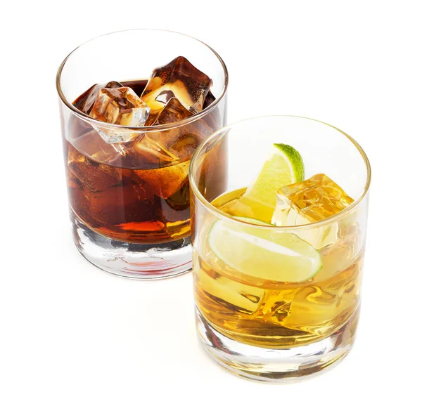 威士忌酒和可乐鸡尾酒 — 图库照片