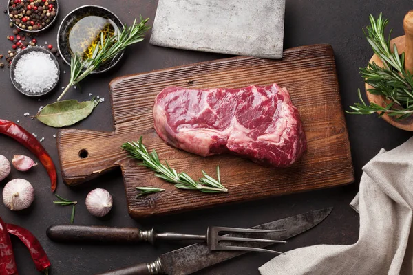 Raw ribeye beef steak — Stock Photo, Image