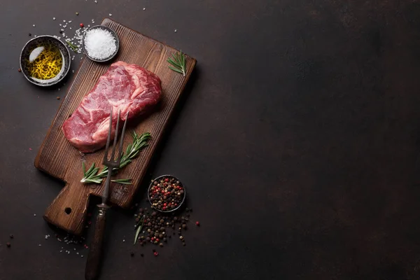 Raw ribeye beef steak — Stock Photo, Image