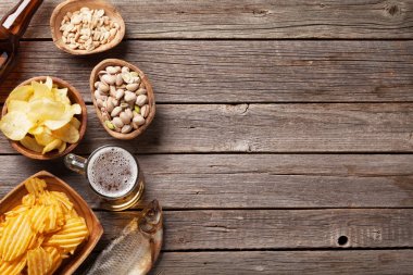 bira, Kuruyemiş, cips ve kuru balık