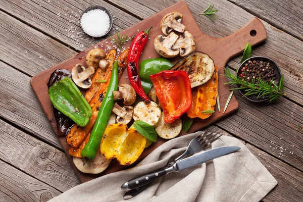 Kleur van gegrilde groenten — Stockfoto