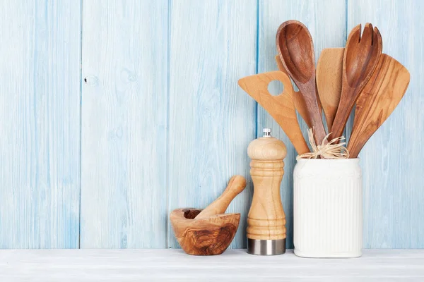 Kuchyňské dřevěné náčiní — Stock fotografie