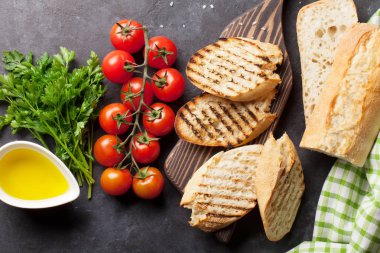 Ciabatta sandviç malzemeler pişirme 