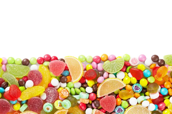 Bunte Bonbons und Marmelade — Stockfoto