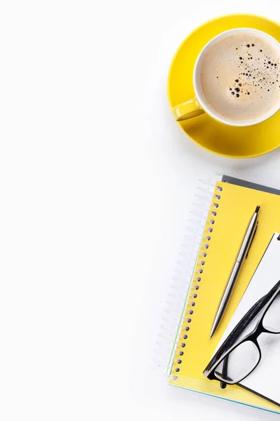 Coffee, computer and supplies — Stock Photo, Image