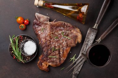 ızgara t-bone biftek
