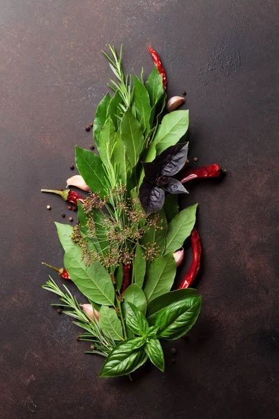 Zelené bylinky a koření — Stock fotografie