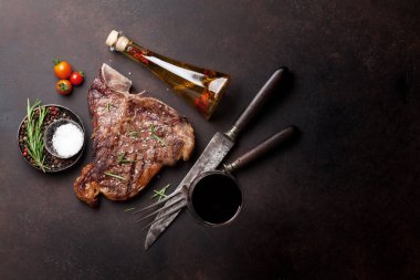 ızgara t-bone biftek