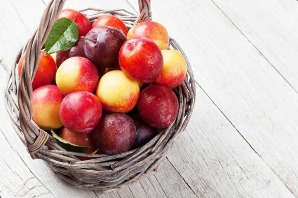 sepet içinde taze olgun Erik