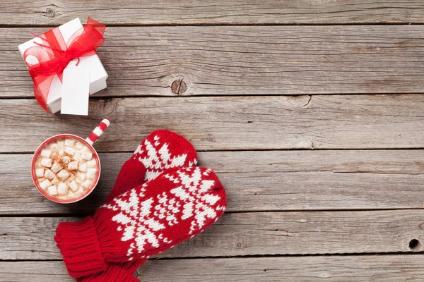 Fond de Noël avec mitaines — Photo