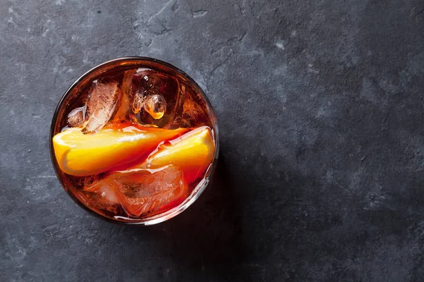 Bicchiere cocktail Negroni — Foto Stock