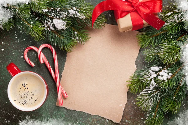Carta bianca per auguri di Natale — Foto Stock