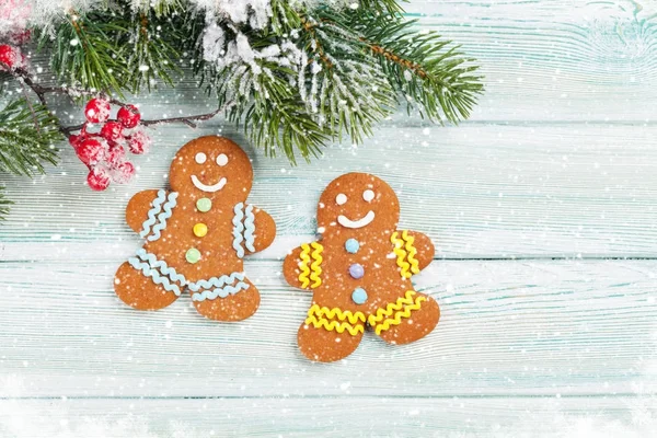 Jedle strom a perník cookies — Stock fotografie