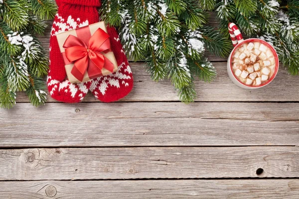 Abeto, caja de regalo, chocolate — Foto de Stock