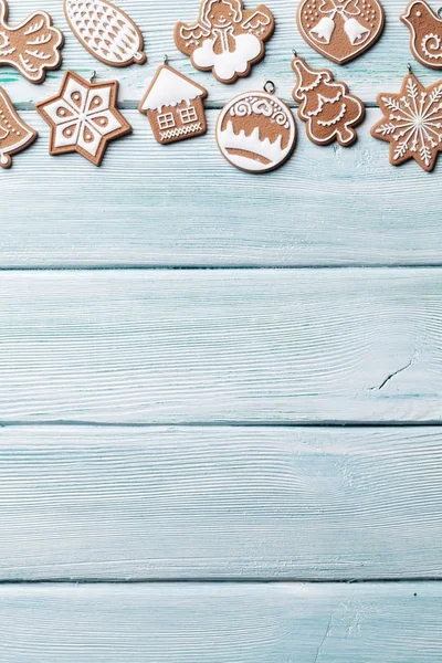 Zencefilli kurabiyeli Noel arkaplanı