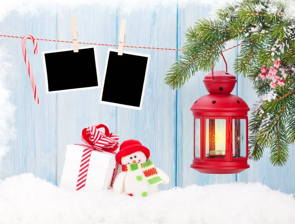 Christmas candle lantern — Stockfoto