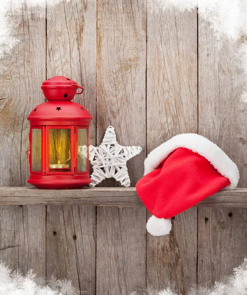 Karácsonyi gyertya lantern, — Stock Fotó