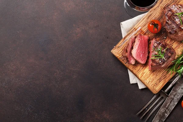 Roston sült filé steak bor — Stock Fotó