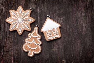 Zencefilli kurabiyeli Noel arkaplanı