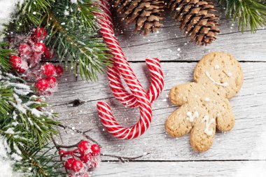 baston şekerler ve zencefilli kurabiye adam